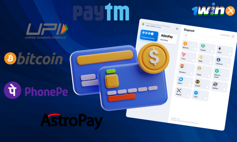 Overview of current deposit methods at 1win Aviator Games